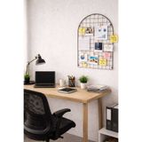 LEFİEV LEFİ EV 40x60cm Kemerli Metal Tel Pano Dekoratif Duvar Notluk Fotoğraf Askılığı Ofis Ev Organizeri