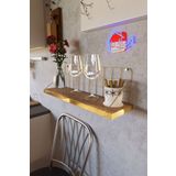 LEFİEV Lefi Ev Tekli Duvar Rafı Gold Metal Duvar Rafı Modern Metal Duvar Rafı
