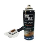 Leflef Süet, Nubuk Sprey Boya + 4 Yönlü Süet nubuk Fırçası (Kahverengi)