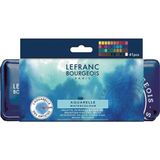 Lefranc&Bourgeois : Fine : Yarım Tablet Sulu Boya Seti : 40 Renk (Metal Kutu)