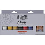 Lefranc&Bourgeois Lefranc Bourgeois Flashe Akrilik Boya Discovery Box (6X20ML+MAT Vernik 120ML) - Çok Renkli