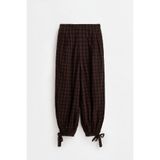 LEFTIES Ekoseli süet şalvar pantolon