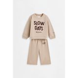 LEFTIES Süet detaylı sweatshirt ve pantolon takımı