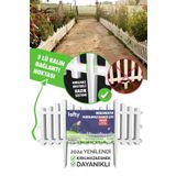 lefty Dekoratif Bahçe Çiti Plastik Kırılmaz Kar Beyaz Çit 59 X 39 Cm Peyzaj Çiçek Koruma Çiti
