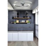 LEGACY Duru Gri Renk Modern Tasarım Salon - Mutfak - Hol - Yatak Odası Beyaz Ledli Avize Gri 55 x 35