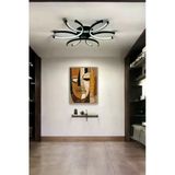 Legacy Levora Modern Tasarım - Salon - Mutfak - Yatak Odası Siyah Renk Beyaz Işıklı Led Avize