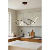 Legacy Lumora Kahverengi Modern Tasarım Beyaz Ledli Cafe - Mutfak - Salon 2 Li Led Avize