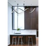 Legacy Lumora Modern Tasarım Siyah Renk Beyaz Ledli Cafe - Mutfak - Salon 2 Li Led Avize