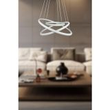 Legacy Rings Modern Tasarım Beyaz Renk - Yatak Odası - Salon - Çocuk Odası - Mutfak Beyaz Led 3 Lü Avize