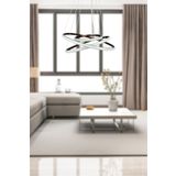 LEGACY Rings Modern Tasarım Kahverengi - Yatak Odası - Salon - Çocuk Odası - Mutfak Beyaz Led 3 Lü Avize Kahverengi 40 x 40