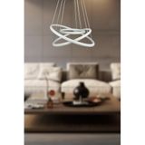 LEGACY Rings Modern Tasarım - Yatak Odası - Salon - Çocuk Odası - Mutfak Beyaz Led 3 Lü Avize (Beyaz)
