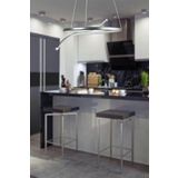 LEGACY Snake Modern Tasarım Gri Renk Beyaz Ledli Yatak Odası - Cafe - Mutfak - Salon Led Avize Gri 50 x 80