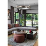 Legacy Snake Modern Tasarım Kahve Renk Beyaz Ledli Yatak Odası - Cafe - Mutfak - Salon LED Avize - Kahverengi