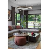 Legacy Snake Modern Tasarım Kahve Renk Beyaz Ledli Yatak Odası - Cafe - Mutfak - Salon Led Avize