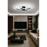 Legacy Sole Modern Tasarım Antrasit Renk Salon - Mutfak - Hol Beyaz LED 3 Lü Avize