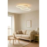 Legacy Zzez Beyaz Renk Modern Tasarım Beyaz Ledli Cafe - Mutfak - Salon 2 Li Led Avize