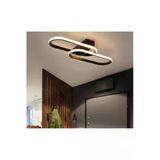 Legacy Zzez Siyah Renk Modern Tasarım Beyaz Ledli Cafe - Mutfak - Salon 2 Li Led Avize