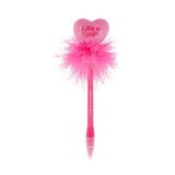 Legami - Açık kalpli tükenmez kalem, Love is Magic, pembe mürekkep, çocuklar ve yetişkinler için LED kalem, uç 0,7 mm, kalp