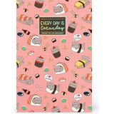 Legami Çizgili Defter - Quaderno - Büyük - Sushi Kedi - Çok Renkli