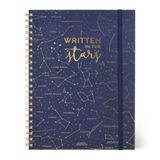 Legami - Spiral defter Maxi, A4, 204 çıkarılabilir sayfa, lastik bant, uç cebi, FSC® sertifikalı kağıt, 100 g/m², 22 x 29,5 cm, Stars temalı