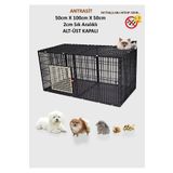 Leganest 50cm X 100cm Yükseklik 50cm Tabanı Dolu Üstü Kapalı Köpek, Kedi Tavşan Çit ve Kafesi