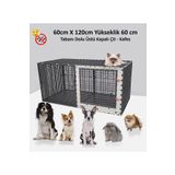 Leganest 60cm X 120cm Yükseklik 60cm Sık Aralıklı Tabanı Dolu Üstü Kapalı Köpek, Kedi Tavşan Çit Ve Kafesi