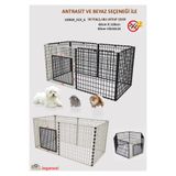 Leganest 60X 120X Yükseklik 60cm Katlanabilir Köpek, Kedi, Tavşan, 3x4cm Aralıklı Çit, Kafes LGN60_SCX120