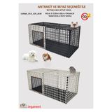 Leganest 60X120X Yükseklik 60cm ALT-ÜST KAPALI Köpek, Kedi, Tavşan, 3x 5cm Aralıklı Kafes LGN60_SCX120_AUK