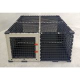 Leganest Tavşan Köpek Kedi Kafes Tabanı Üstü Kapalı Ev Tipi Siyah 60 x 60 CM