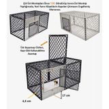 Leganest Üstü Kapanabilir Köpek Kedi Tavşan Çiti 8 Adet 60 x 60 CM gri