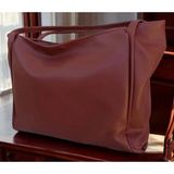 Legend Aksesuar Kadın Nou Çift Saplı Salaş Model Vintage Shopper El ve Omuz Çantası - Bordo
