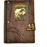 Legend Deri El Yapımı Hakiki Deri Şamua Kraft Kağıt Harry Potter Eskitme Hediyelik Anı Günlük Defter - Kahverengi