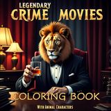 Legendary Movies Coloring Book: 45 Hollywood-Inspired Crime Scenes Reimagined with Animal Characters – For Fans of Noir, Heists, and Detective Stories