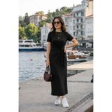 legends butik Kadın Modal Midi Elbise – Yan Detay Bağlamalı, Terletmeyen Yumuşak Kumaş, Günlük Şık Yazlık Elbise