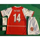 Legent Lady Arsenal Thierry Henry Kırmızı Retro Çocuk Forma 4 Lü Set. Forma+Şort+Çorap+Bileklik - 11 - 12 Yaş - Çok Renkli
