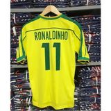 Legent Lady Brezilya Milli Takımı 98 Dünya Kupası Ronaldinho Nostalji Forması - 2XL - Sarı