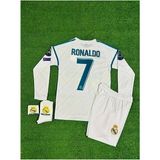 Legent Lady R.e.a.l Madrid 2018 Kiev Şampiyonlar Ligi Cristiano Ronaldo Uzun-Kol Çocuk Forması 4'lü (Armalı) - 5 - 6 Yaş - Çok Renkli