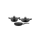 Leggno 3 Parça Granit Set 26 cm Derin Tencere-Tava