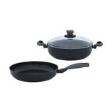 Leggno Colorgy Titanium 3 Parça Set Gri (26CM Sığ Tencere + 26CM Tava) - 0 - 19 L
