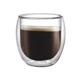 Leggno Vetro Borosilikat Çift Camlı Espresso Bardağı 100 Ml (2 Adet) - Şeffaf