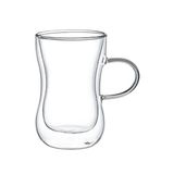 Leggno VETRO Borosilikat Çift Camlı Kulplu Çay Bardağı 150ML (2ad)