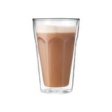 Leggno Vetro Borosilikat Çift Camlı Latte Bardağı 450 Ml (2 Adet) - Şeffaf