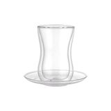 Leggno Vetro Çift Camlı Çay Bardağı Seti 4 Parça - 4 Adet - 90 ml