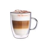 Leggno Vetro Çift Camlı Latte Bardak 300 ml 2'li - Şeffaf