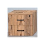 Legnof Office & Home Rustik Ahşap 2 Çekmeceli Kompakt Keson - 40x45x35 cm
