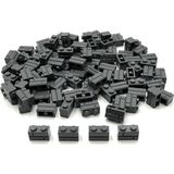LEGO 100 Adet 1x2 Modifiyeli Duvar Parçası Koyu Gri 98283 - KOYU GRİ