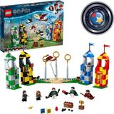 LEGO 75956 Harry Potter Quidditch Bauset, Gryffindor, Slytherin, Ravenclaw ve Hufflepuff kuleleri, Harry Potter oyuncak hediye turnuvası
