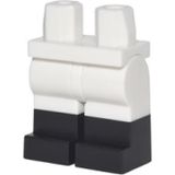 LEGO Aksesuar Custom Minifigür Minifigure Legs Bacak Beyaz Pantolon Siyah Bot 1 Adet