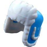 LEGO Aksesuar Custom Moc Minifigür Minifigure Beyaz Tüylü Dark Azure Ushanka Rus Kar Şapkası