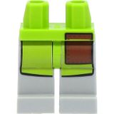 LEGO Aksesuar Minifigür Minifigure Legs Bacak Fıstık Yeşili Önlüklü Gri Pantolon 1 Adet